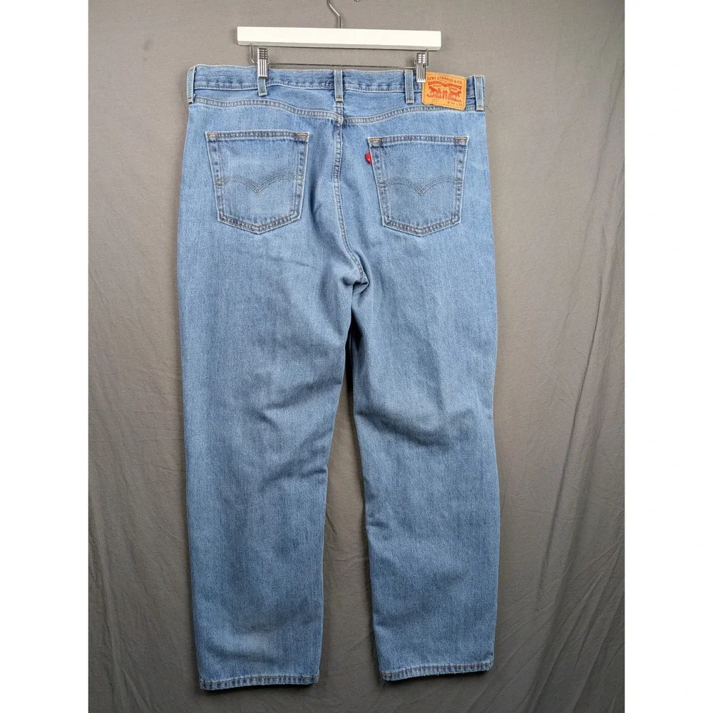 Levi's 550 Relaxed Fit Tapered Leg Blue Denim Jeans 42x30 Medium Wash Mens Pants
